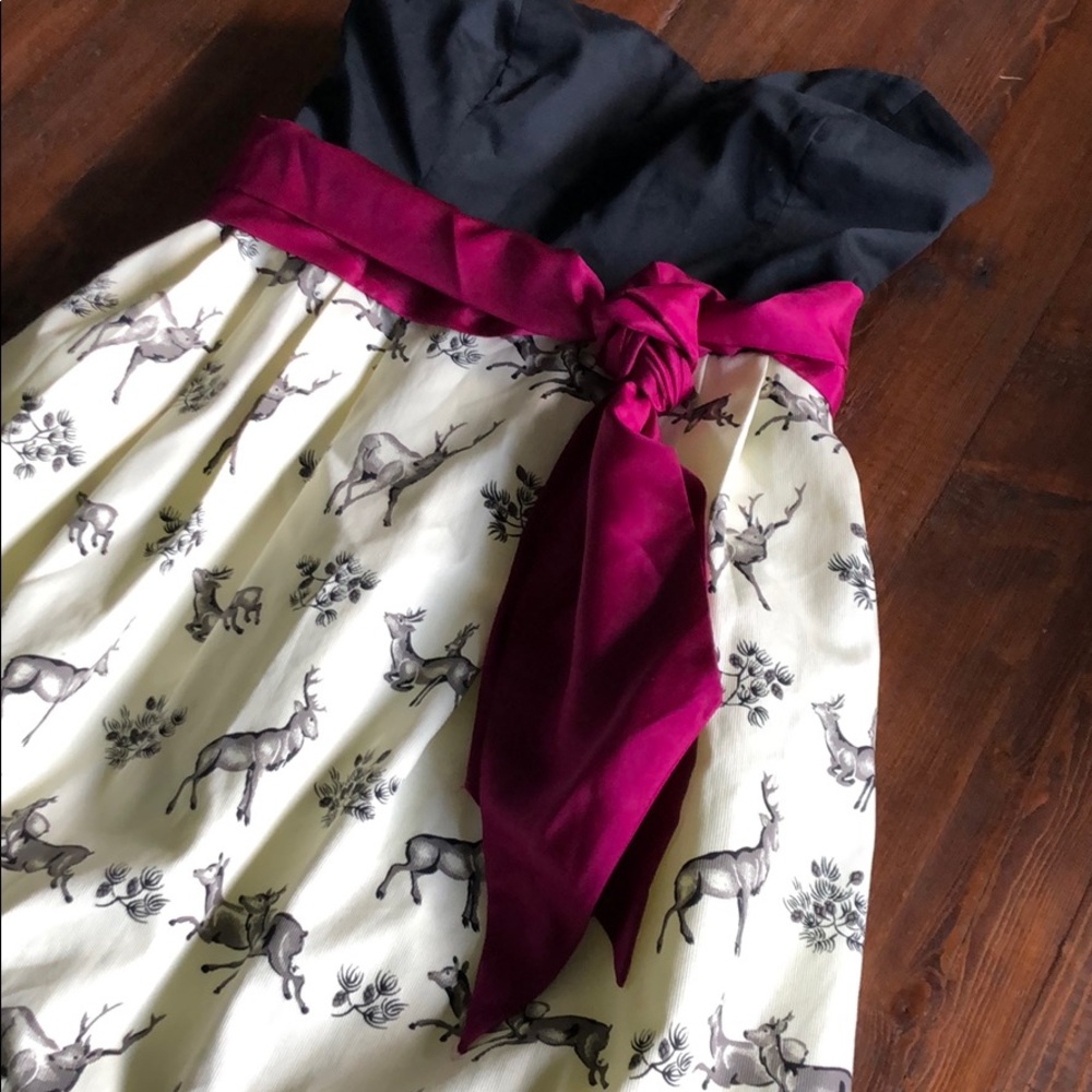 Anthropologie Strapless Party Dress with Sash